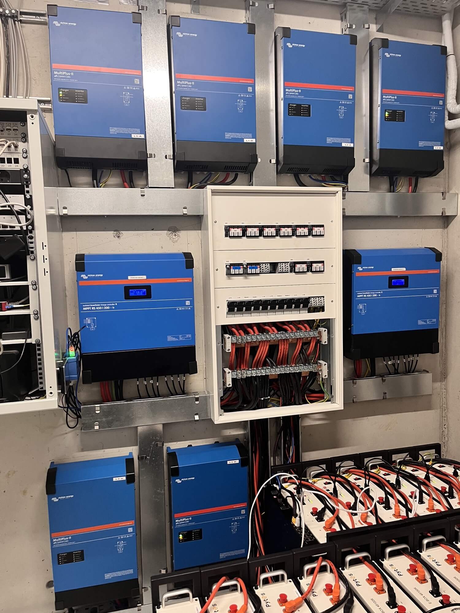 Inbetriebnahme eines Victron Energiegeräts in einer Werkstatt